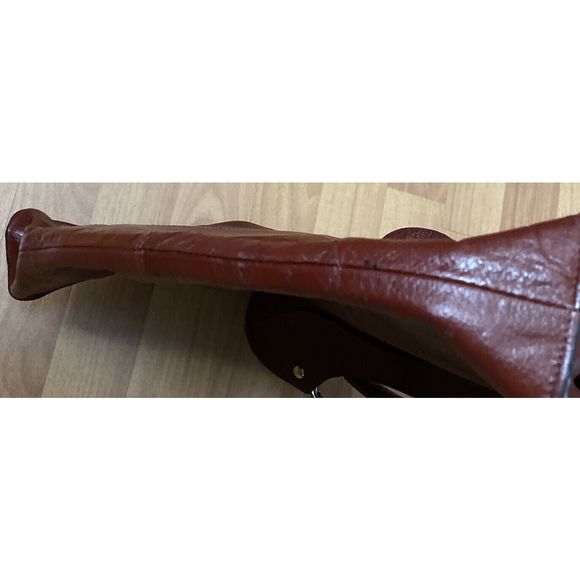 Vintage Leather School Florence Retro Handbag Purse Red Leather - Picture 7 of 12